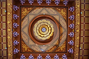The ceiling of Puu Jih Shih Buddhist Temple , Sandakan , Borneo Island photo