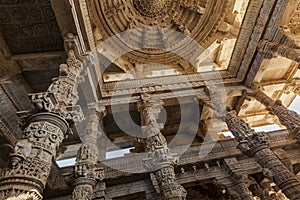 Ceiling in Ranakpur temple, Rajasthan