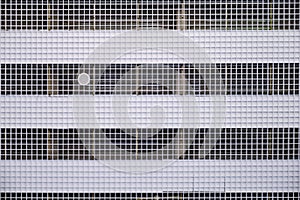 Ceiling roof structure of the hi-tech modern building, background. Close-up of waffle structure desig grid ceiling, architecture