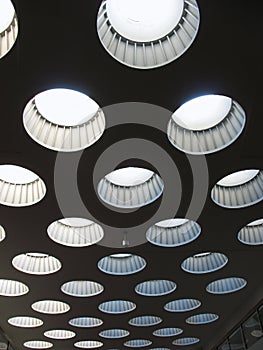 Ceiling with rooflights. Fragment