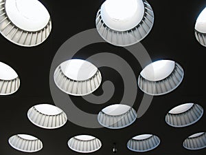 Ceiling with rooflights. Fragment