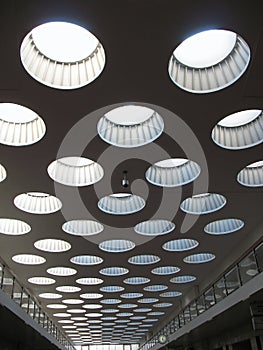 Ceiling with rooflights. Fragment