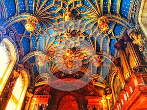 The ceiling of the Royal Chapel in Hampton Court