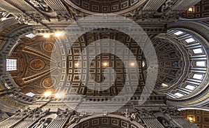 Ceiling of the Saint Peter Basilica, Vatican, Rome