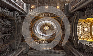 Ceiling of the Saint Peter Basilica, Vatican, Rome