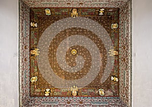 Ceiling of the Sala del Techo de los Reyes Catolicos in the Real Alcazar in Seville, Andalusia, Spain. photo