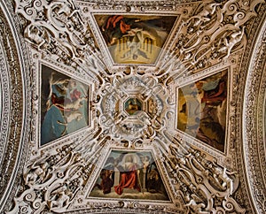 Ceiling in Salzburger Dom, Salzburg, Austria photo