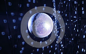 Ceiling shining glitterball detailed stock image