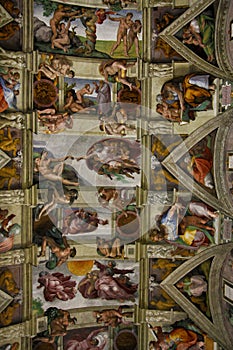 Ceiling of the Sistine chapel in the Vatican