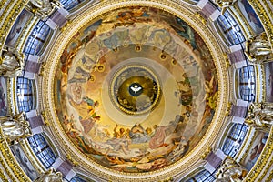 Ceiling in the St. Isaac's Cathedral, St Petersburg.