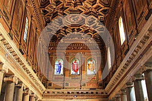 Inside of the Santa Maria in Trastevere, Rome