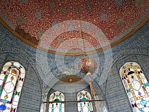 Ceiling in Topkapi Palace in Istanbul
