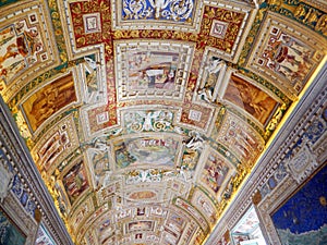 Ceiling at the Vatican museum, Rome, Italy.