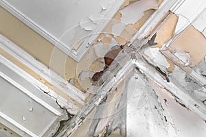 Ceiling and walls damage by humidity