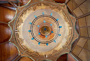 Ceiling of Whirling Dervishes Ceremony hall at the Mevlevi Tekke, Cairo, Egypt photo