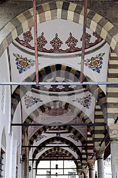 Ceilings outside a mosque