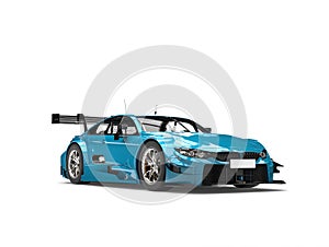 Celadon blue modern super race car