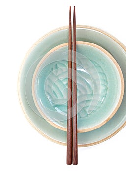 Celadon ceramic dishes