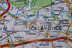 Celakovice, Czechia, on a road m