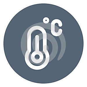 Celcius, cold bold outline vector icon which can easily modify or edit photo