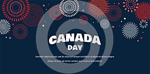 Celebrate banner of the national day of Canada. Happy independence day card. photo