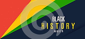 Celebrate Black history month. Horizontal banner.