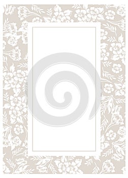 Celebrate frame border with floral elements. photo