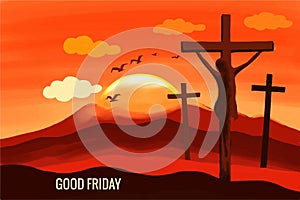 Celebrate good friday greeting card background