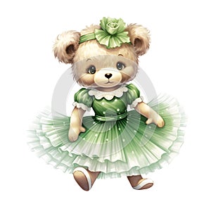 Celebrate the joy and beauty of a colorful ballerina teddy bear