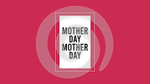 Celebrate Mothers Day with a bold red text on white background