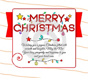 Celebrate the Season: Joyful \'Merry Christmas\' Card Illustration for Your Festive Creations