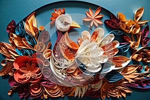 Paper Art Gobble: Quilling and Cut Illustration for Thanksgiving photo