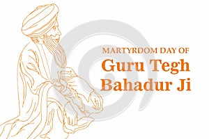 Illustration of Guru Tegh Bahadur Martyrdom Day.