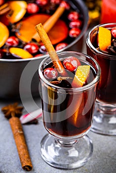 Celebrating Christmas With Mulled Wine. Festive Spirit. Christmas Food and Drink