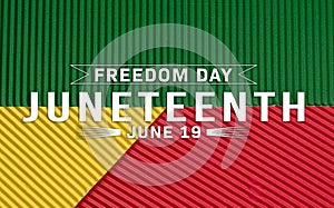 Celebrating Freedom day juneteenth on June 19 social media post