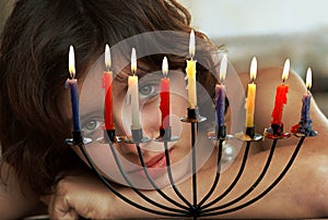 Celebrating Hanukkah photo