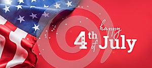 Celebrating Independence Day. United States of America USA flag background for 4th of July. Copyspace