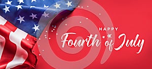 Celebrating Independence Day. United States of America USA flag background for 4th of July photo