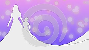 Celebrating mother's Day Loopable Wavy dress Motion Background