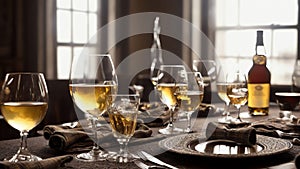 Celebrating National Scotch Day with a Burns Night Supper.AI Generated