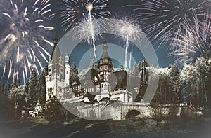 Celebrating New Year  at Peles Castle, fineart edit