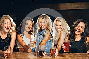 Celebrating sisterhood. young women partying in a nightclub.