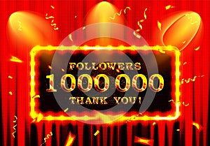 Celebration of 1000000 follower