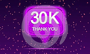 Celebration of 30k Social Media 3D Design.