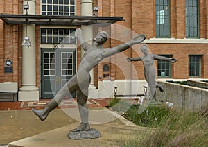 `Celebration of the Arts` by Eliseo Garcia in front of the Sammons Center for the Arts in Dallas, Texas.