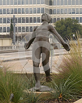 `Celebration of the Arts` by Eliseo Garcia in front of the Sammons Center for the Arts in Dallas, Texas.