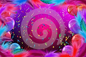 Celebration background with carnival balloons