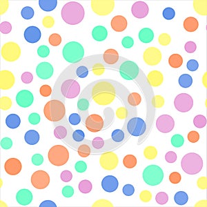 Celebration colorful confetti seamless pattern. Colorful pastel confetti texture for party design