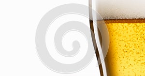 Celebration Concept With Cold Beer Pouring Into Glass