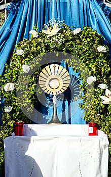 Celebration the Feast of Corpus Christi (Body of Christ) also known as Corpus Domini